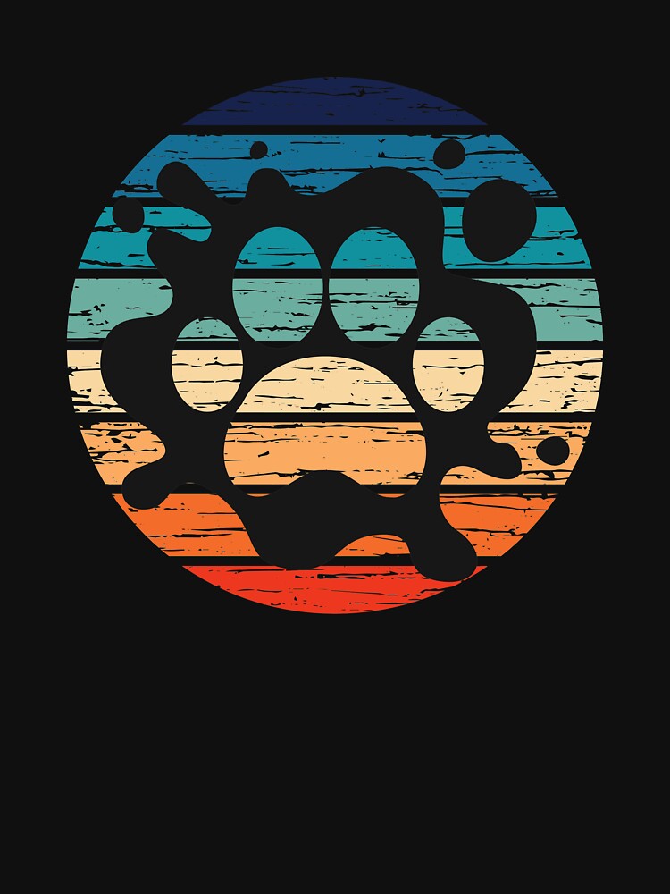 Splash Paw Print - Vintage Style Dog by casestees T-Shirts, Hoodie, Sweatshirt | BlankRebels.com (Image 3)