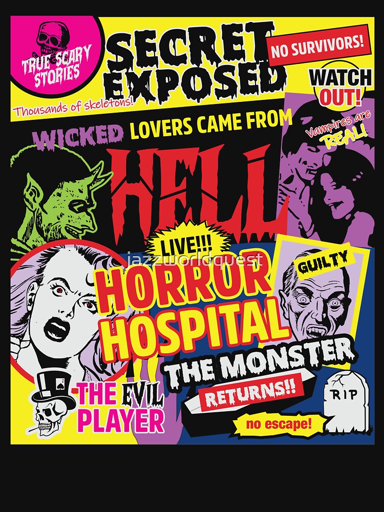 Halloween Poster Retro Comics Style by jazzworldquest T-Shirts, Hoodie, Sweatshirt | BlankRebels.com (Image 3)
