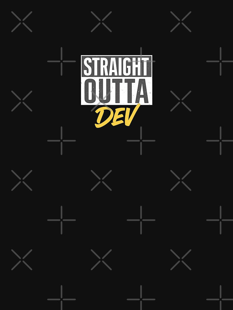 Straight Outta Dev – Funny Developer / Programmer IT Shirt Design by THALF