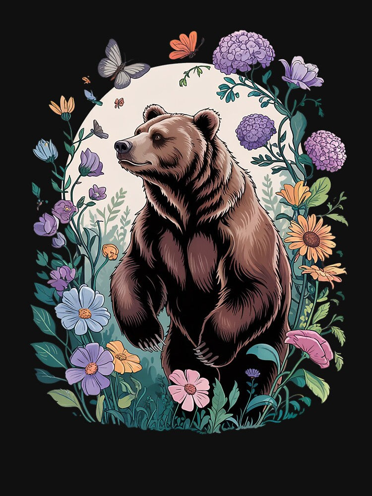 Cute Cottagecore Floral Bear Aesthetic Girls Women 3 by NailMolisa T-Shirts, Hoodie, Sweatshirt | BlankRebels.com (Image 3)