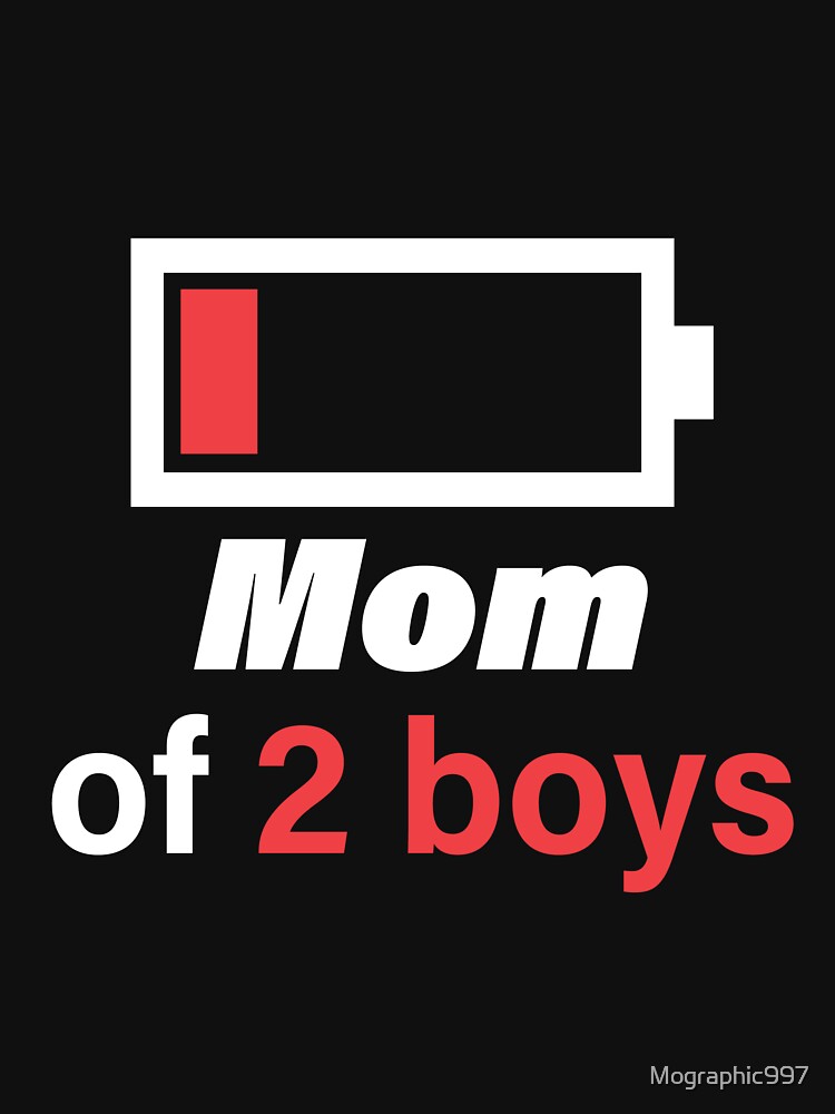 Mom of 2 Boys : Double the Trouble, Double the Fun T-Shirt by Mographic997 Hoodie, Sweatshirt | BlankRebels.com (Image 3)