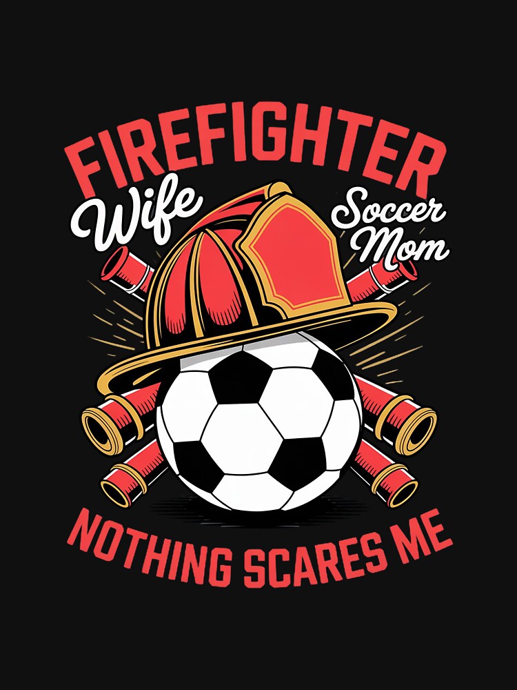 Firefighter Wife Shirt Firefighter Wife Gift Firefighter Funny Soccer Mom by TewonLake