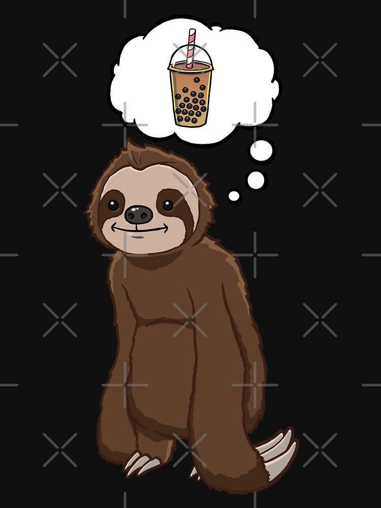 Sloth thinking about bubble tea by jonmlam T-Shirts, Hoodie, Sweatshirt | BlankRebels.com (Image 3)