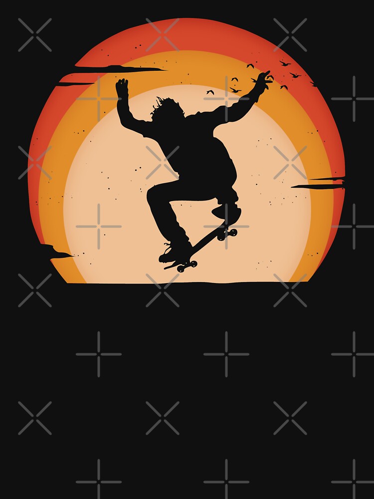 Vintage Skateboard Skater Sunset by SHIRTOVERLORD T-Shirts, Hoodie, Sweatshirt | BlankRebels.com (Image 3)