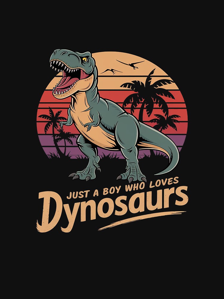 Just A Boy Who Loves Dinosaur Boy by MarkLeedsArt T-Shirts, Hoodie, Sweatshirt | BlankRebels.com (Image 3)