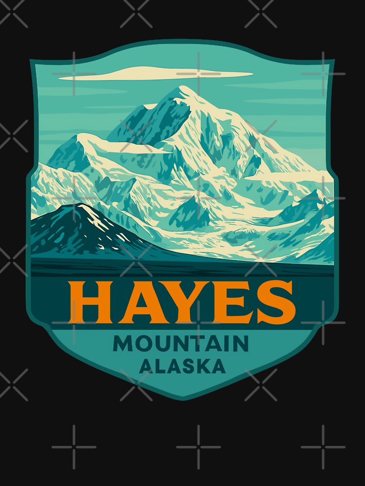 Hayes Mountain Vista - Alaska Vector Landscape by Gideon Emmerich T-Shirts, Hoodie, Sweatshirt | BlankRebels.com (Image 3)