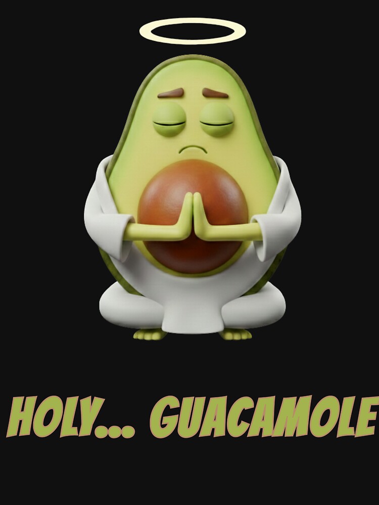 Holy Guacamole Avocado - Cute Punny Moody Fruit 3D by Anyshca T-Shirts, Hoodie, Sweatshirt | BlankRebels.com (Image 3)