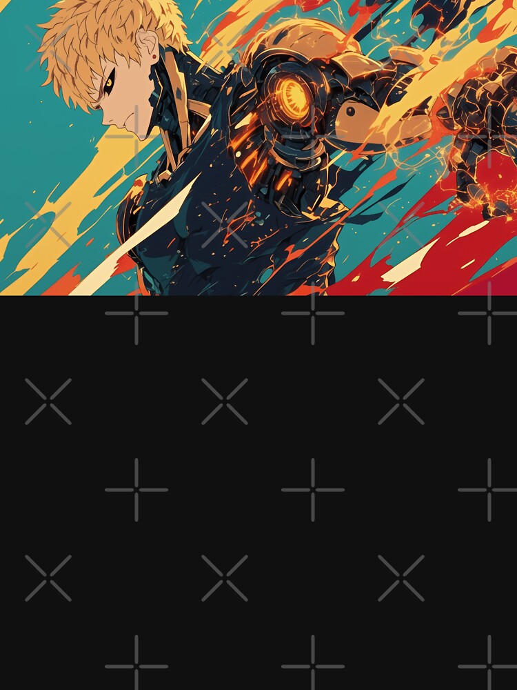 Cyber Blaze Warrior | Intense Anime Mech Print for Deskmats & Posters by AnimeArsenalPrints