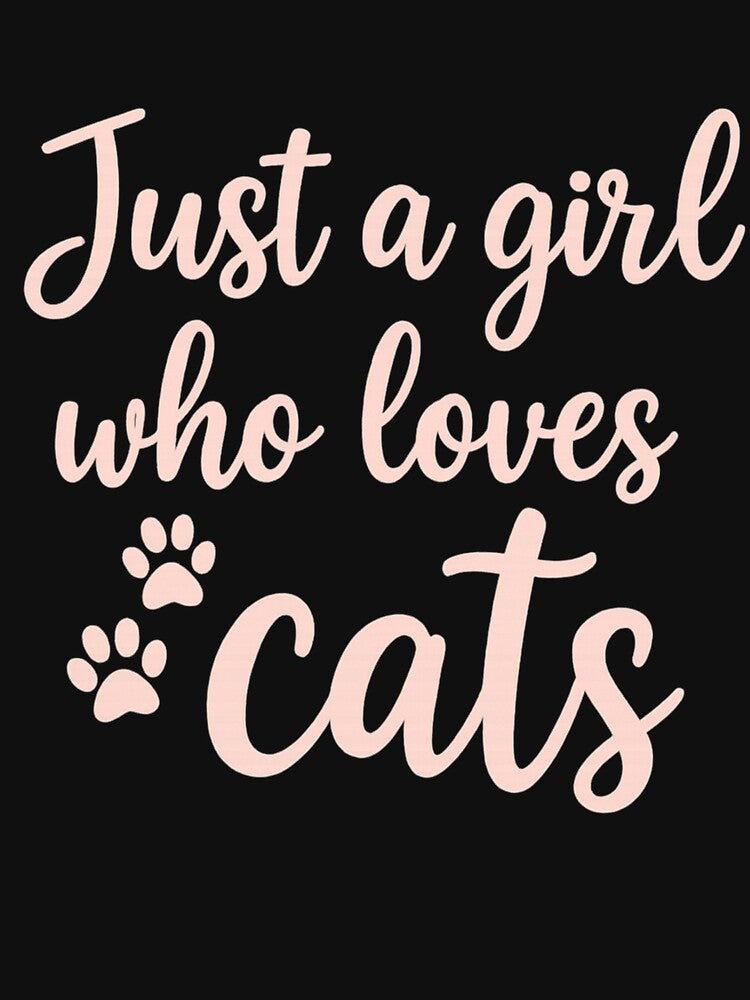 Just a Girl Who Loves Cats tshirt by Jacky-Design Hoodie, Sweatshirt | BlankRebels.com (Image 3)