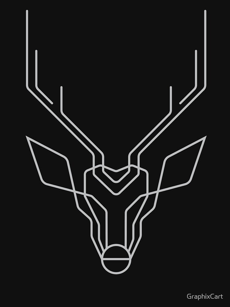 Line art Deer face by GraphixCart T-Shirts, Hoodie, Sweatshirt | BlankRebels.com (Image 3)