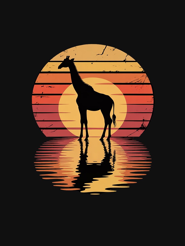 Giraffe sunset 70s Giraffe by DigitaldeligArt T-Shirts, Hoodie, Sweatshirt | BlankRebels.com (Image 3)