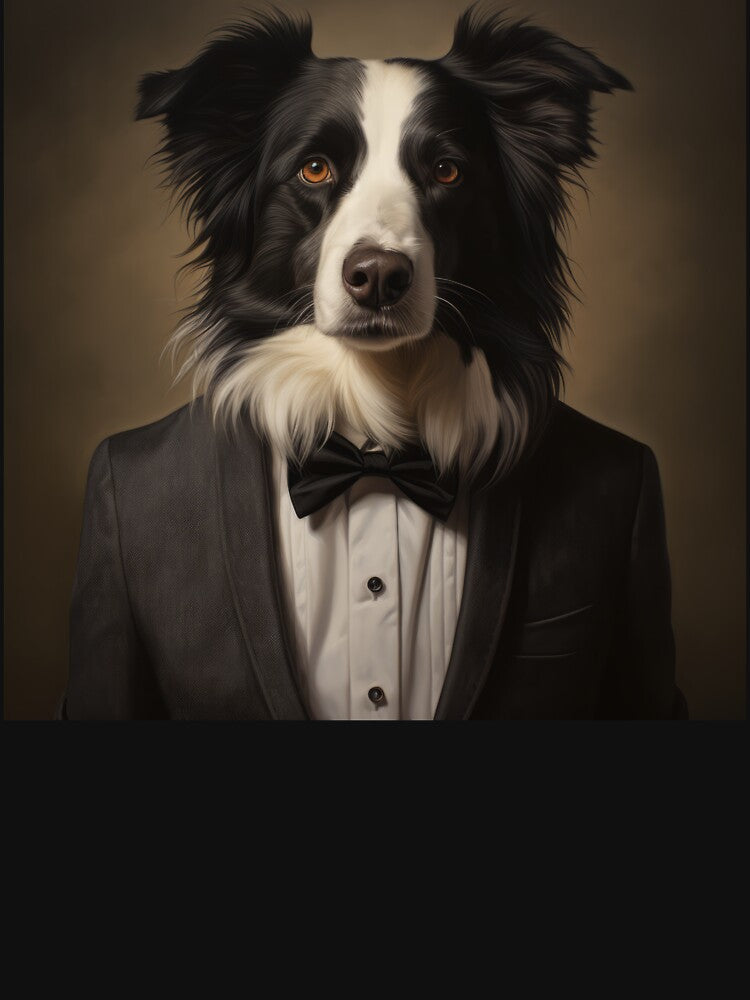 Border Collie Dog in Suit by Merchgard