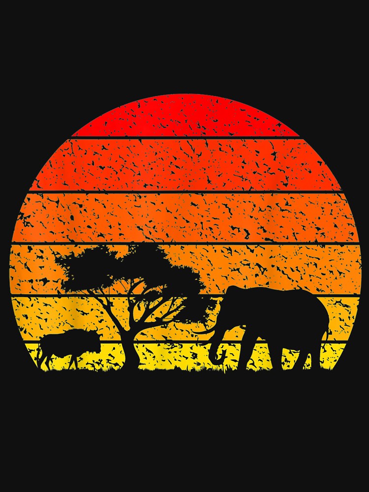 Vintage Africa Retro Sunset Silhouette by PRID3STATE T-Shirts, Hoodie, Sweatshirt | BlankRebels.com (Image 3)
