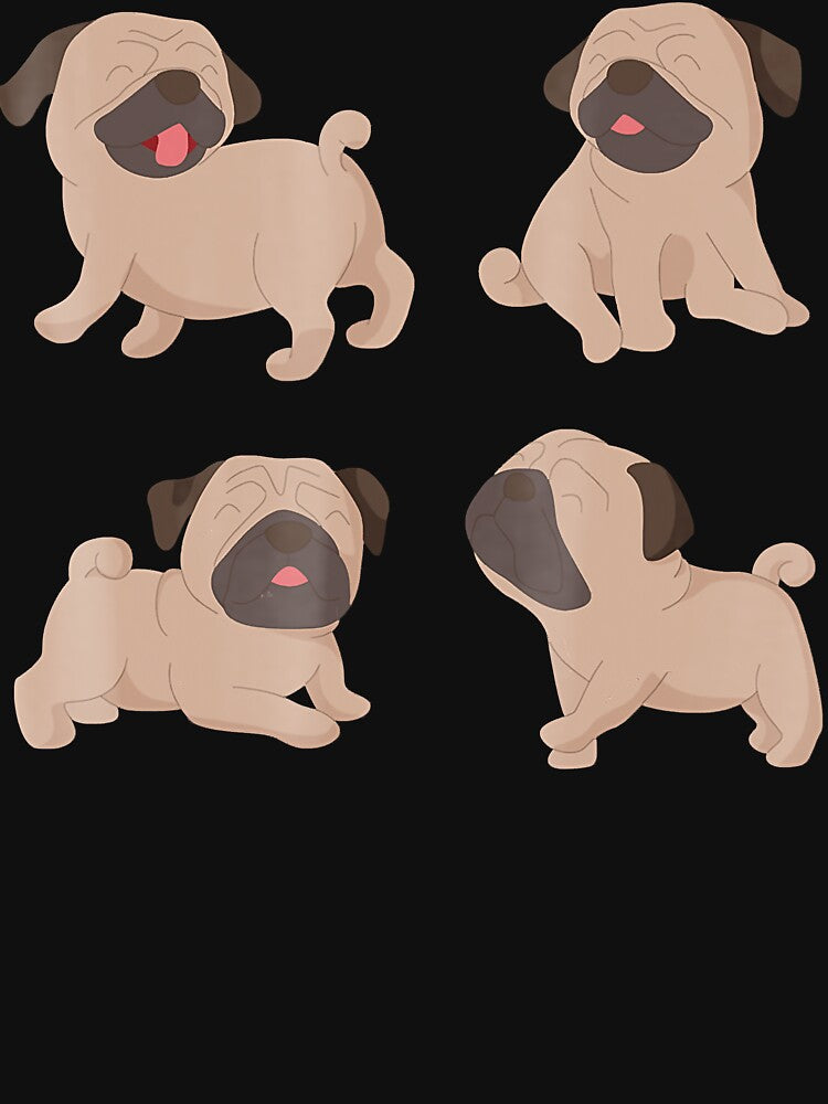 Funny Cute Four Dogs Pugs by JohnnyBench73 T-Shirts, Hoodie, Sweatshirt | BlankRebels.com (Image 3)