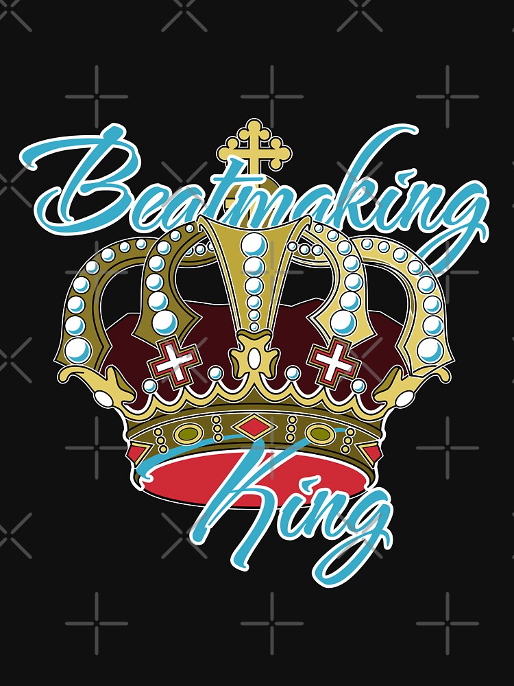 Beatmaking King & Crown - Blue - by onjcdesign T-Shirts, Hoodie, Sweatshirt | BlankRebels.com (Image 3)
