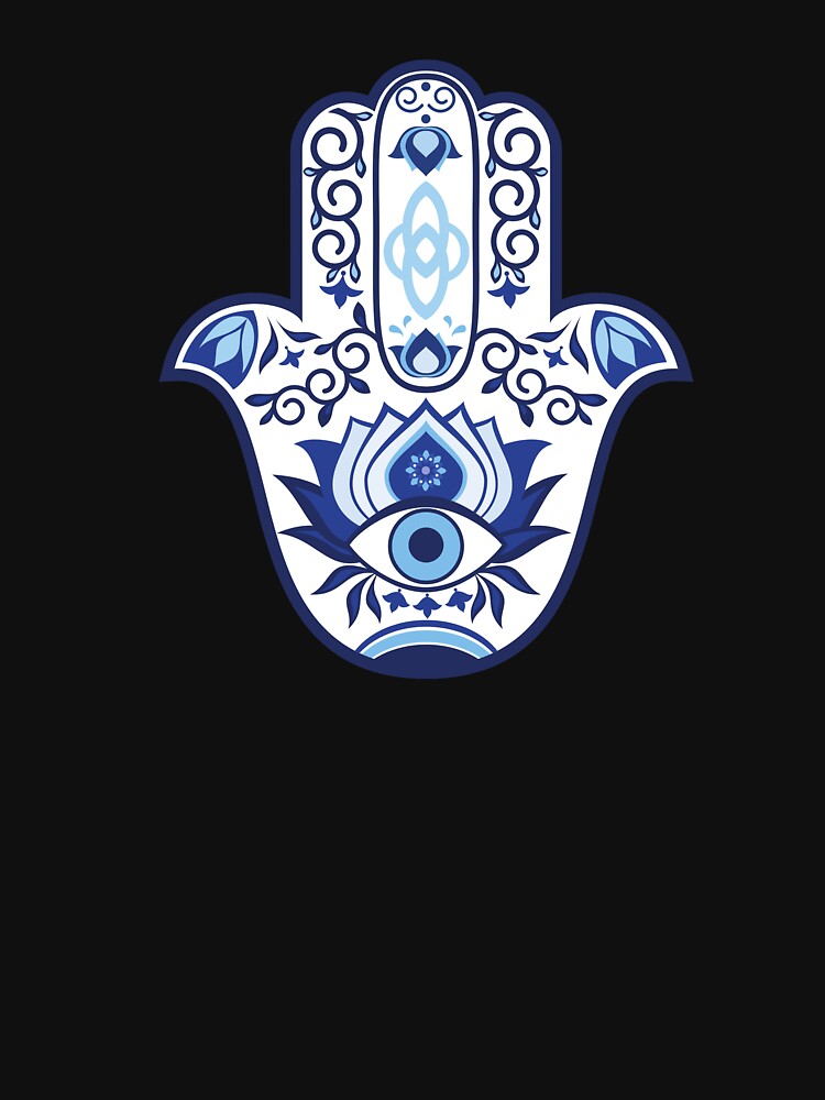 PRETTY BLUE EVIL EYE HAMZA (HAMSA) HAND by billionairebrnd T-Shirts, Hoodie, Sweatshirt | BlankRebels.com (Image 3)