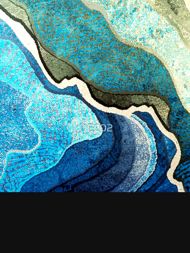Blue, Teal And Aqua New Trendy Abstract Art by DEC02 T-Shirts, Hoodie, Sweatshirt | BlankRebels.com (Image 3)