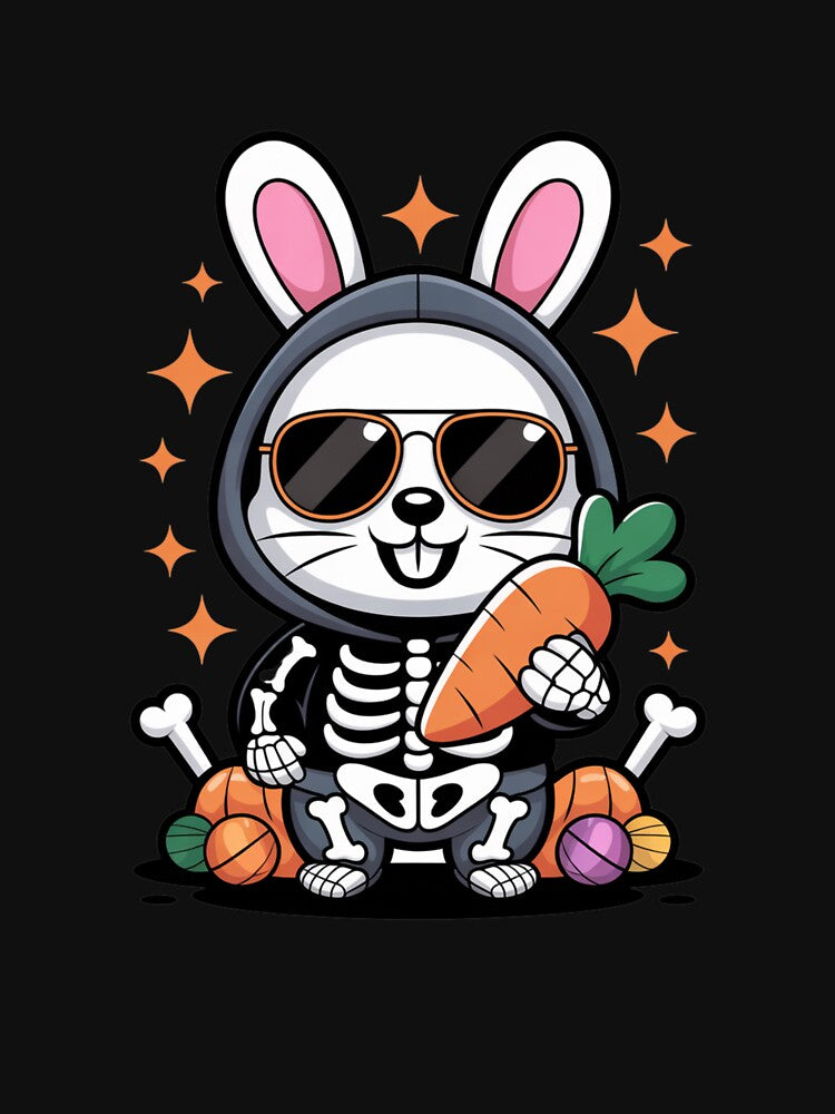 Skeleton Bunny – Funny Halloween Kawaii Design by ColorSplash123 T-Shirts, Hoodie, Sweatshirt | BlankRebels.com (Image 3)