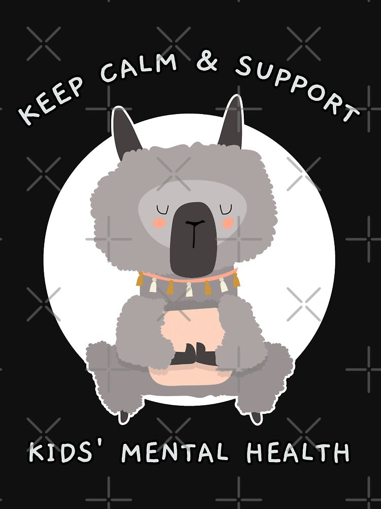 Keep Calm and Support Kids’ Mental Health Cute Llama by Winter--Flowers T-Shirts, Hoodie, Sweatshirt (Image 3)