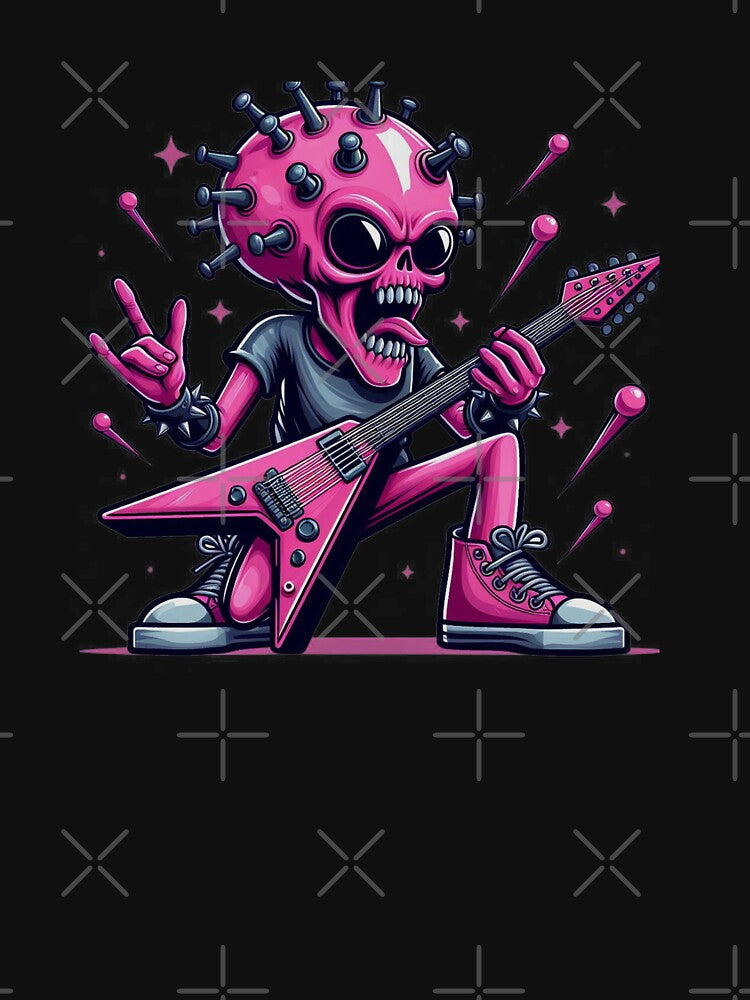 funny alien playing on guitar by JK-motivation T-Shirts, Hoodie, Sweatshirt | BlankRebels.com (Image 3)