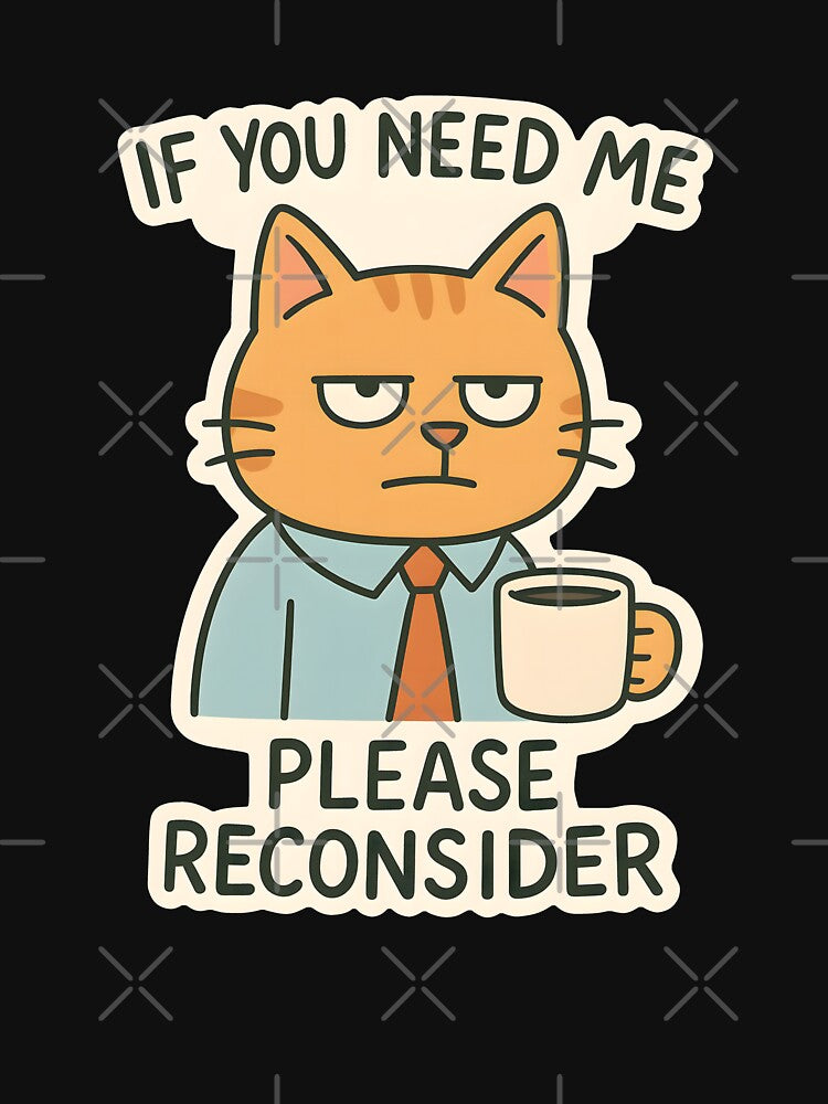 If You Need Me Please Reconsider Sarcastic Office Humor by thecatcouch T-Shirts, Hoodie, Sweatshirt (Image 3)