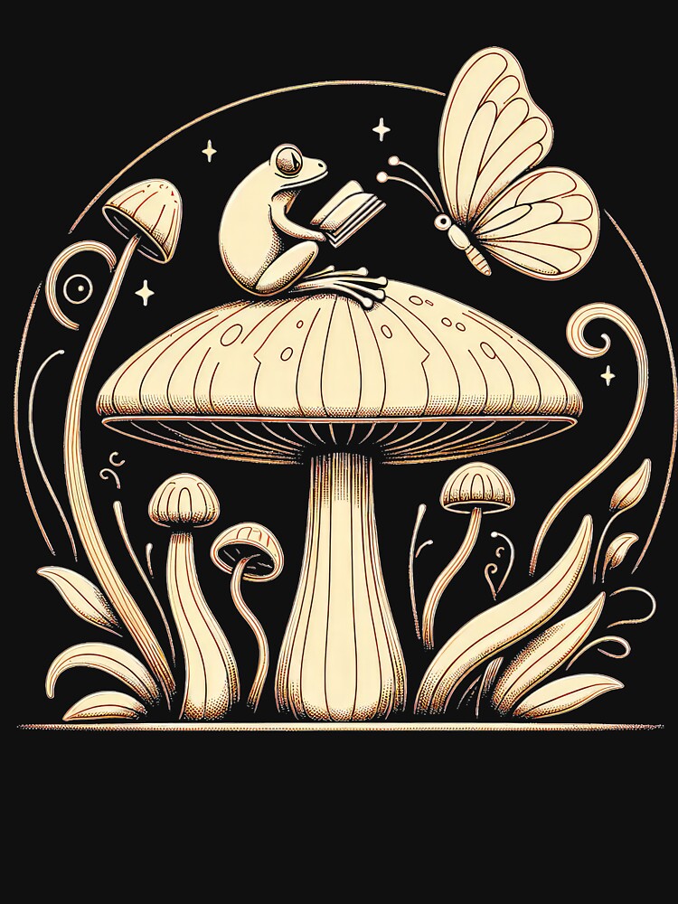 Cottagecore Mushroom Frog Dark Academia Women Goblincore by BlueBerry-Pengu T-Shirts, Hoodie, Sweatshirt (Image 3)