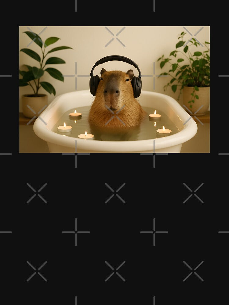 Relaxed Capybara Bathtub Headphones Candles T-Shirts, Hoodie, Sweatshirt