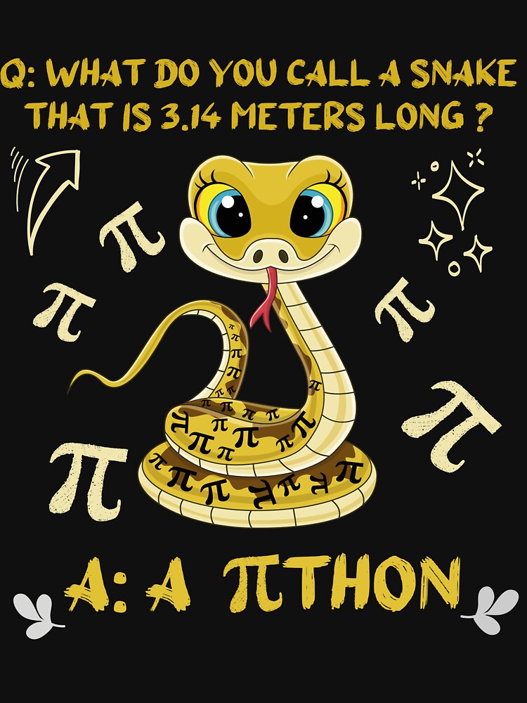 Python Pithon Pi Symbol Funny Math Teacher Pi Day by zaide19 T-Shirts, Hoodie, Sweatshirt | BlankRebels.com (Image 3)