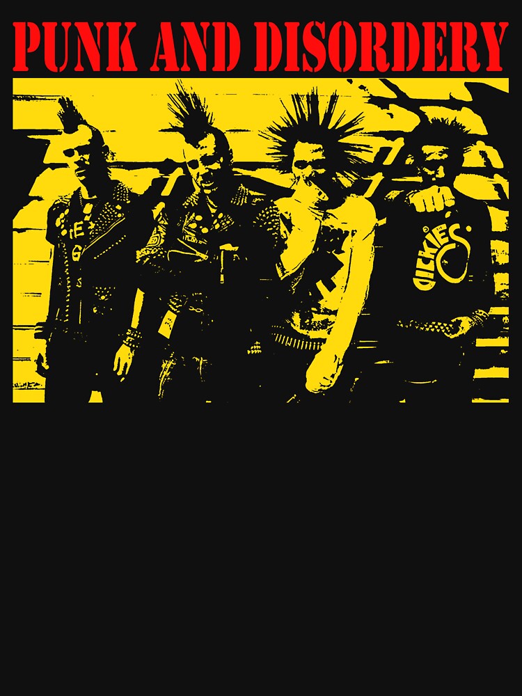 Hardcore Punk Silhouette With Red Typography by billiasbros