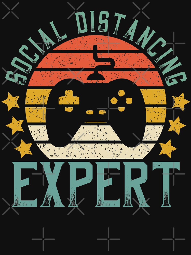 Vintage Retro Gamer Social Distancing Expert by DreamColor T-Shirts, Hoodie, Sweatshirt | BlankRebels.com (Image 3)