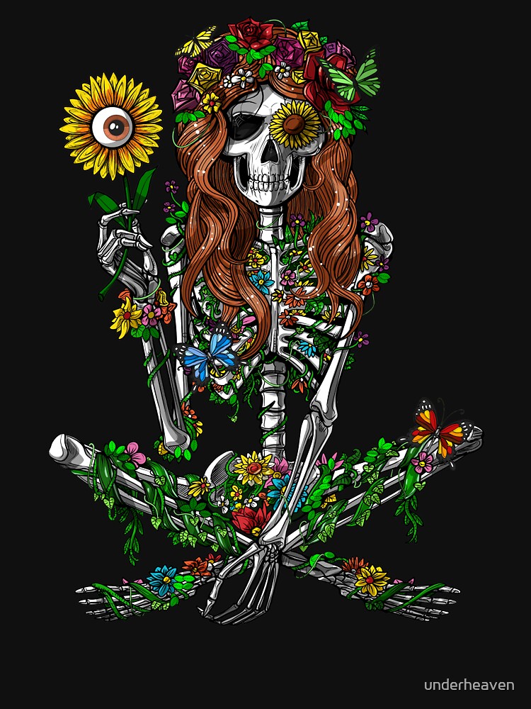 Skeleton Hippie by underheaven T-Shirts, Hoodie, Sweatshirt | BlankRebels.com (Image 3)
