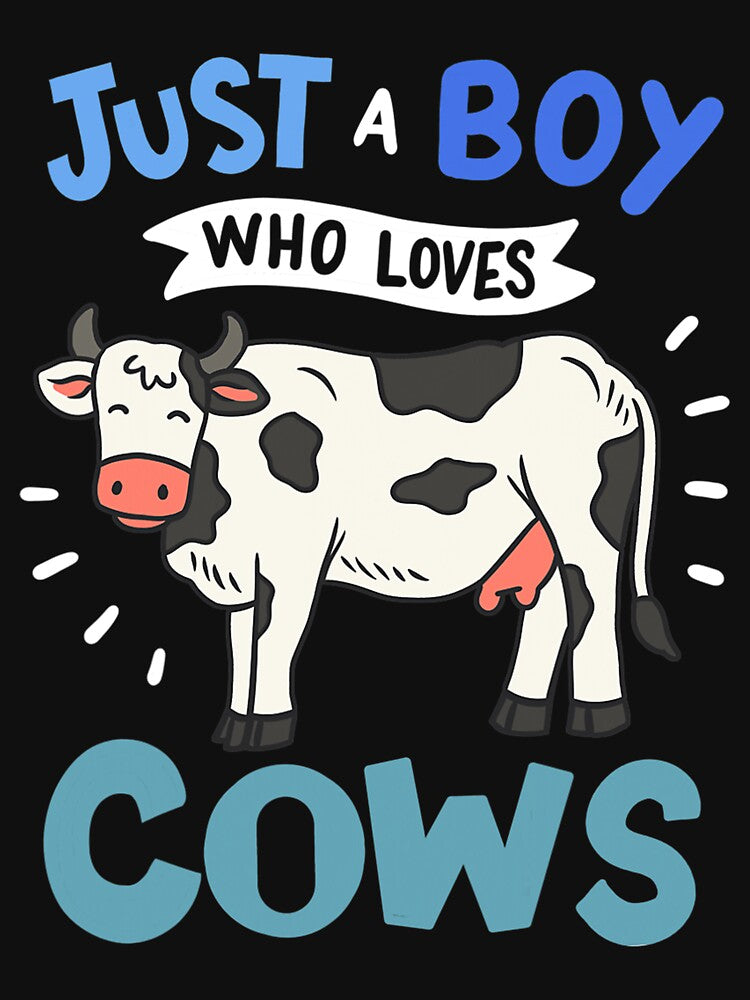 Cow Just a Boy Who Loves Cows Gift for Cow Lovers by eminentjournal9 T-Shirts, Hoodie, Sweatshirt | BlankRebels.com (Image 3)
