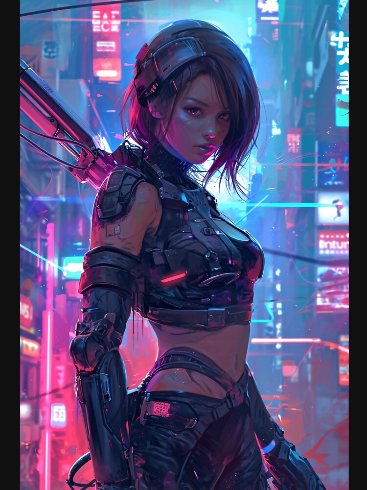 Cyberpunk Battle Warrior by Dannypryce T-Shirts, Hoodie, Sweatshirt | BlankRebels.com (Image 3)