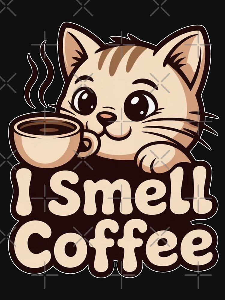 I Smell Coffee – Cute Cat Coffee Lover Design by It's Bro Brand ★ ★ ★ ★ ★ T-Shirts, Hoodie, Sweatshirt (Image 3)