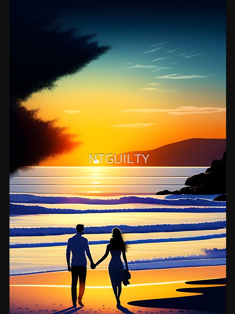 Romantic Sunset Couple by NTGUILTY T-Shirts, Hoodie, Sweatshirt | BlankRebels.com (Image 3)