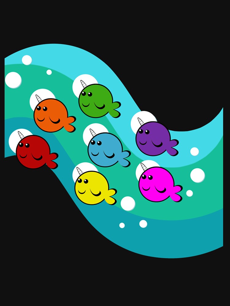 Rainbow narwhals by hoiurara T-Shirts, Hoodie, Sweatshirt | BlankRebels.com (Image 3)