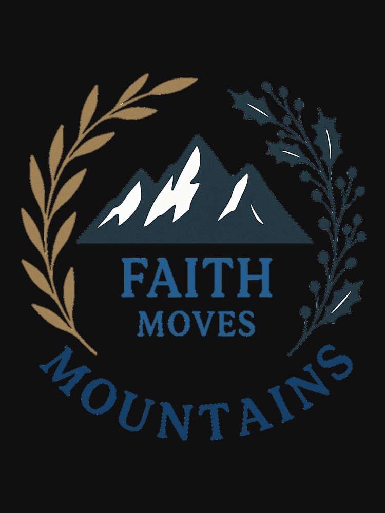 Faith Moves Mountains – Christian Mountain Wreath Decor by PunchDrop T-Shirts, Hoodie, Sweatshirt | BlankRebels.com (Image 3)