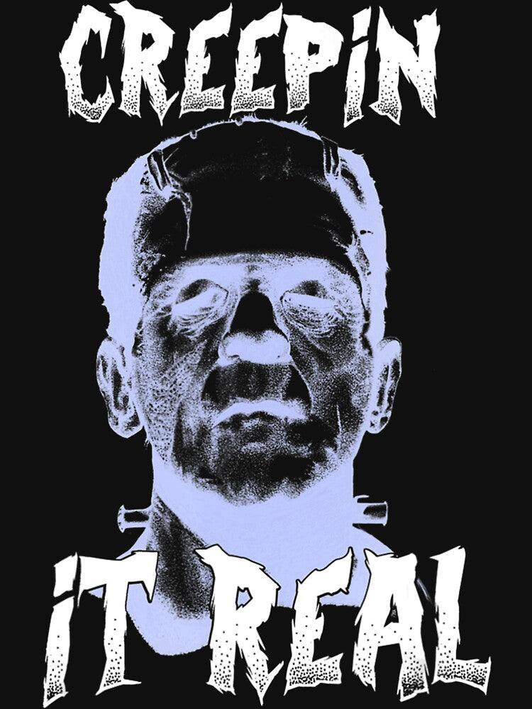Creepin It Real Frankenstein Halloween T-Shirt T-Shirt by ebonyvve8mattie Hoodie, Sweatshirt | BlankRebels.com (Image 3)