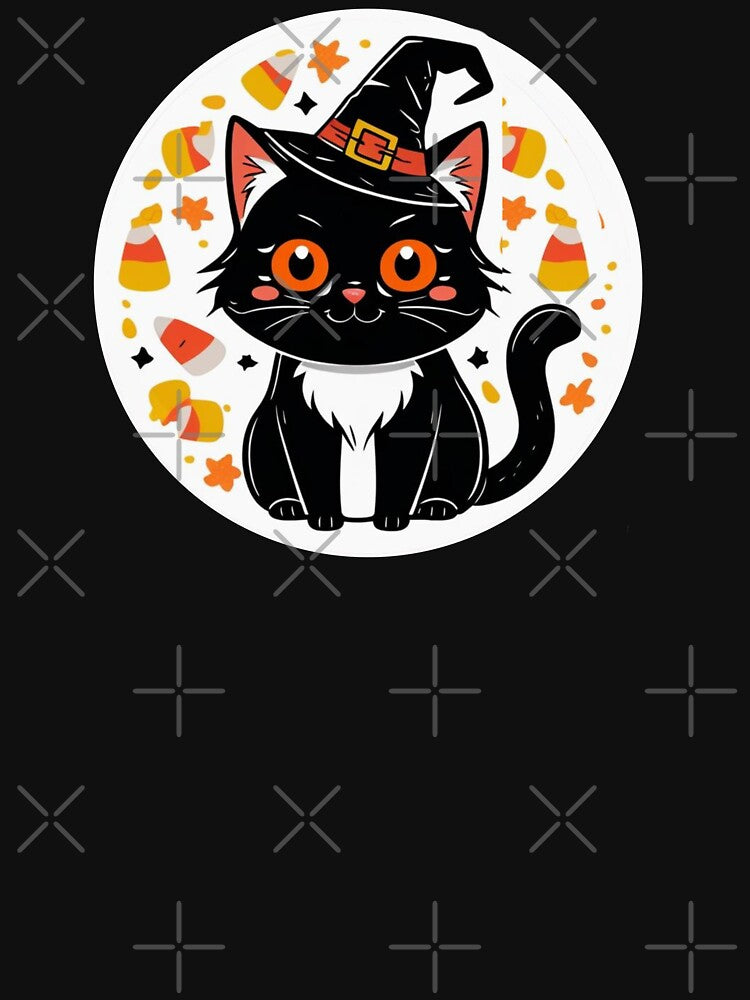 Black Cat with Candy Corn by LewpyG T-Shirts, Hoodie, Sweatshirt | BlankRebels.com (Image 3)