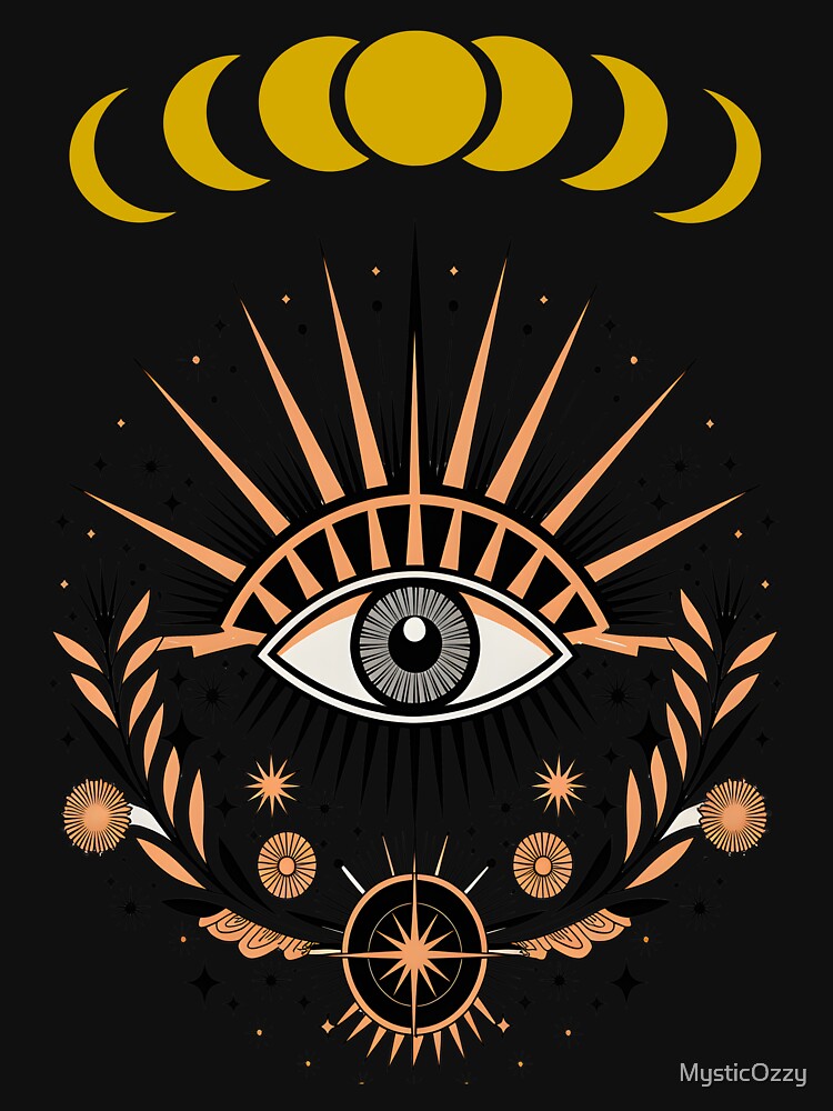 Enchanted All-Seeing Eye & Moon Phases by MysticOzzy T-Shirts, Hoodie, Sweatshirt | BlankRebels.com (Image 3)