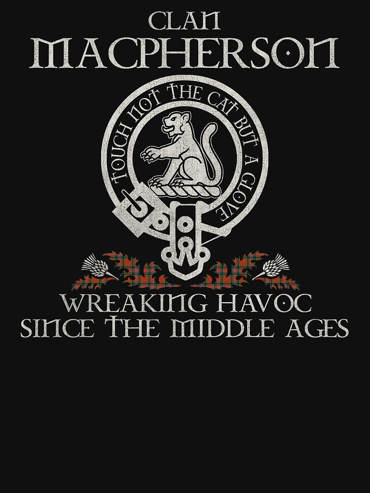 Clan MacPherson crest Scottish surname tartan Thistle vintage by Clan1093 T-Shirts, Hoodie, Sweatshirt (Image 3)