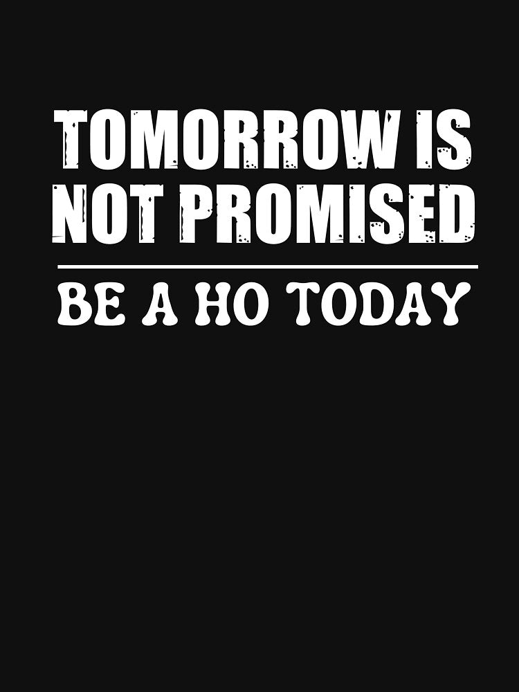 Tomorrow Is Not Promised Be A Ho Today by ladylalitafanta T-Shirts, Hoodie, Sweatshirt | BlankRebels.com (Image 3)