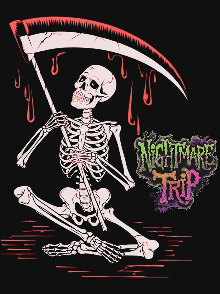 Macabre Reaper: Bloody Nightmare Trip Design by FeelCreations T-Shirts, Hoodie, Sweatshirt | BlankRebels.com (Image 3)