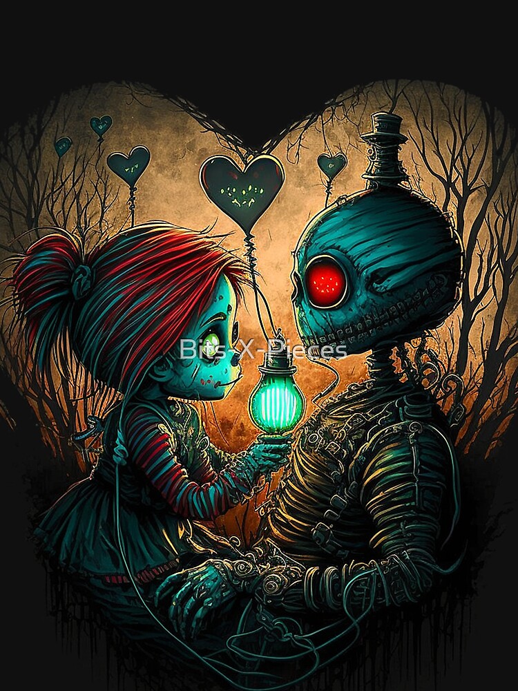 Gothic VooDoo Doll Design Perfect for Valentines Day - Goth Love by Bits-X-Pieces T-Shirts, Hoodie, Sweatshirt (Image 3)