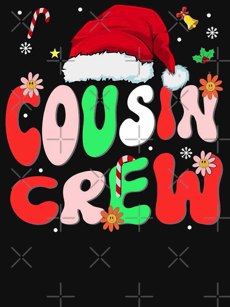 Cousin crew christmas shirt, matching Cousin squad christmas santa 2023 shirt by ZAIN JAMAL Hoodie, Sweatshirt (Image 3)