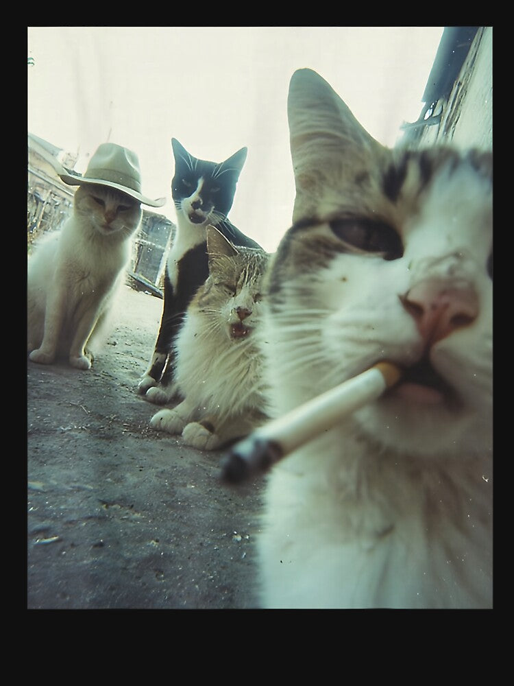 Smoking Cats Meme by BASKF T-Shirts, Hoodie, Sweatshirt | BlankRebels.com (Image 3)
