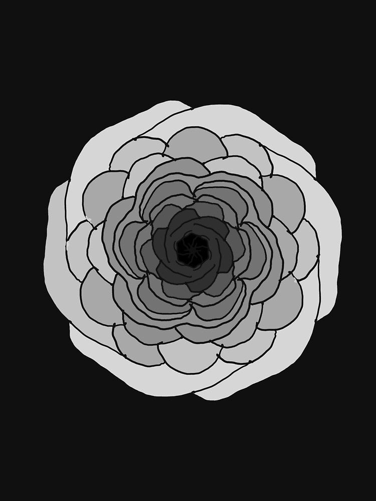 Grey Flower in Black by KExpressions T-Shirts, Hoodie, Sweatshirt | BlankRebels.com (Image 3)