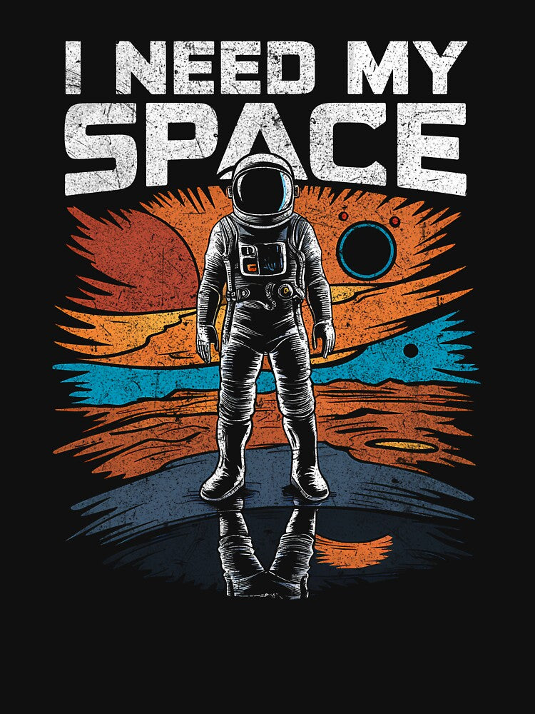 Vintage Spaceman - I Need My Space Design by LettuceWearIt T-Shirts, Hoodie, Sweatshirt | BlankRebels.com (Image 3)