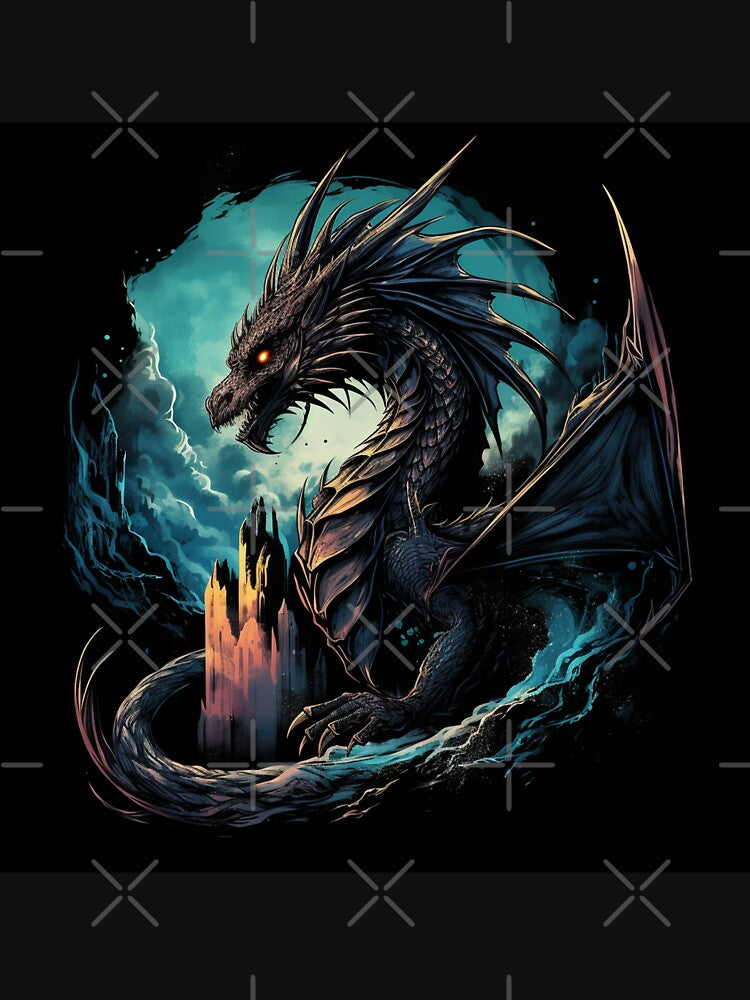 Fantasy Fiction - Black Cave Dragon by Fantasy Masterpiece T-Shirts, Hoodie, Sweatshirt | BlankRebels.com (Image 3)