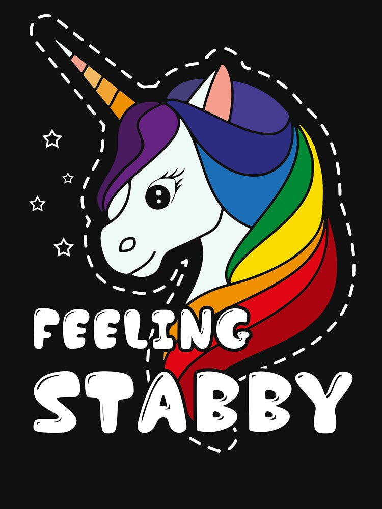 Unicorn - Feeling Stabby Unicorn by UnknownArtistt T-Shirts, Hoodie, Sweatshirt | BlankRebels.com (Image 3)
